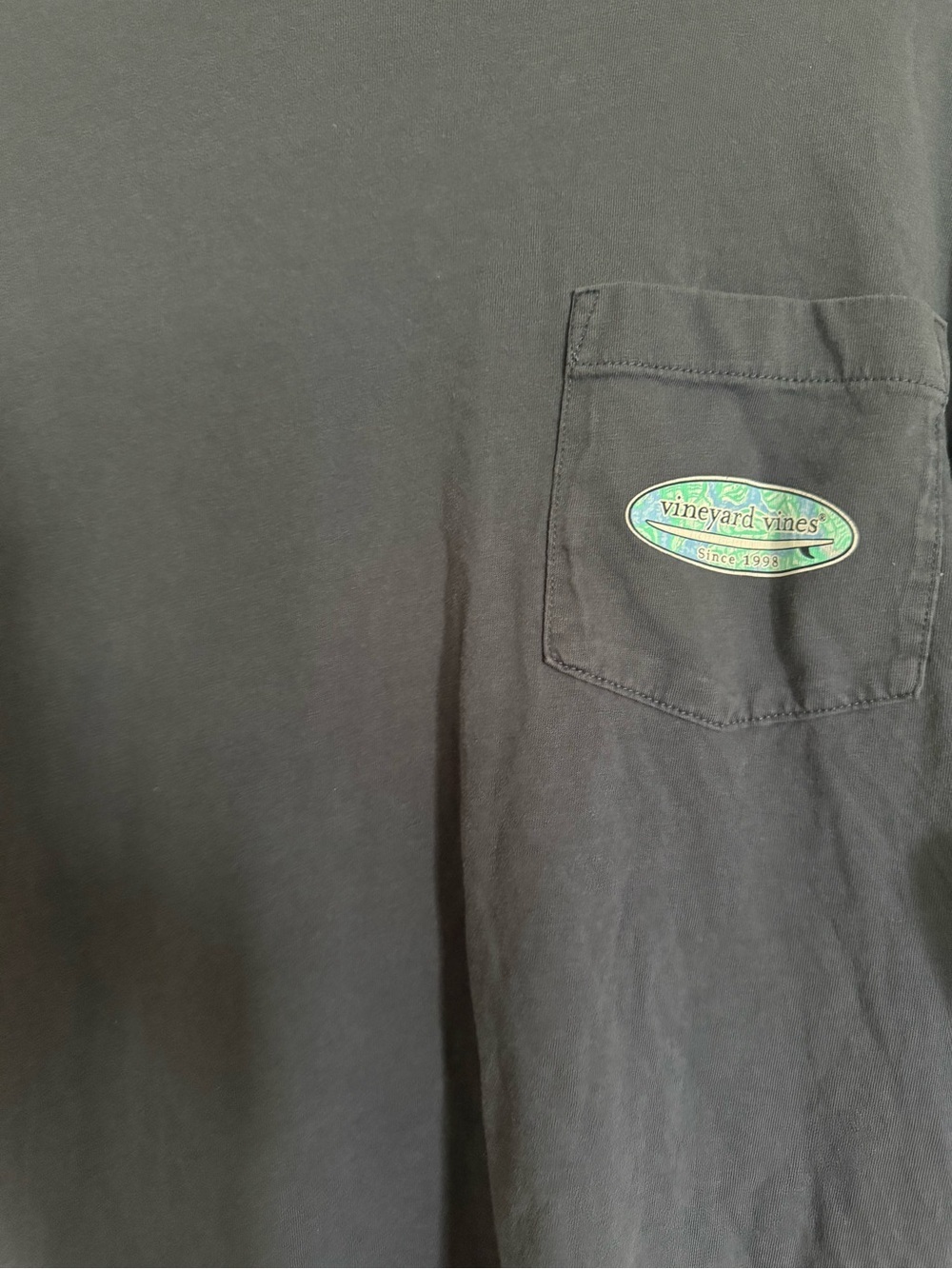 Vineyard Vines Long Sleeve Pocket Tee - Navy - Medium - Picture 3 of 6